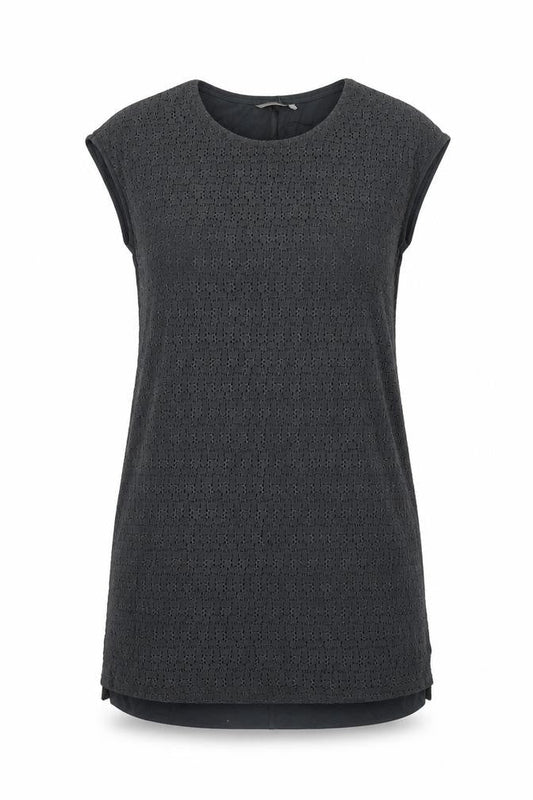 Sandwich Womens Grey Cotton Shift Size S Round Neck Pullover