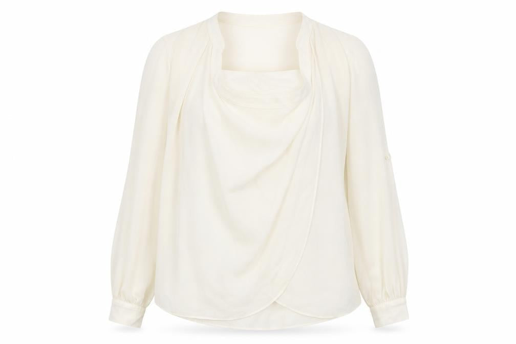 Womens UK Size 6 ASOS Ivory Basic Blouse