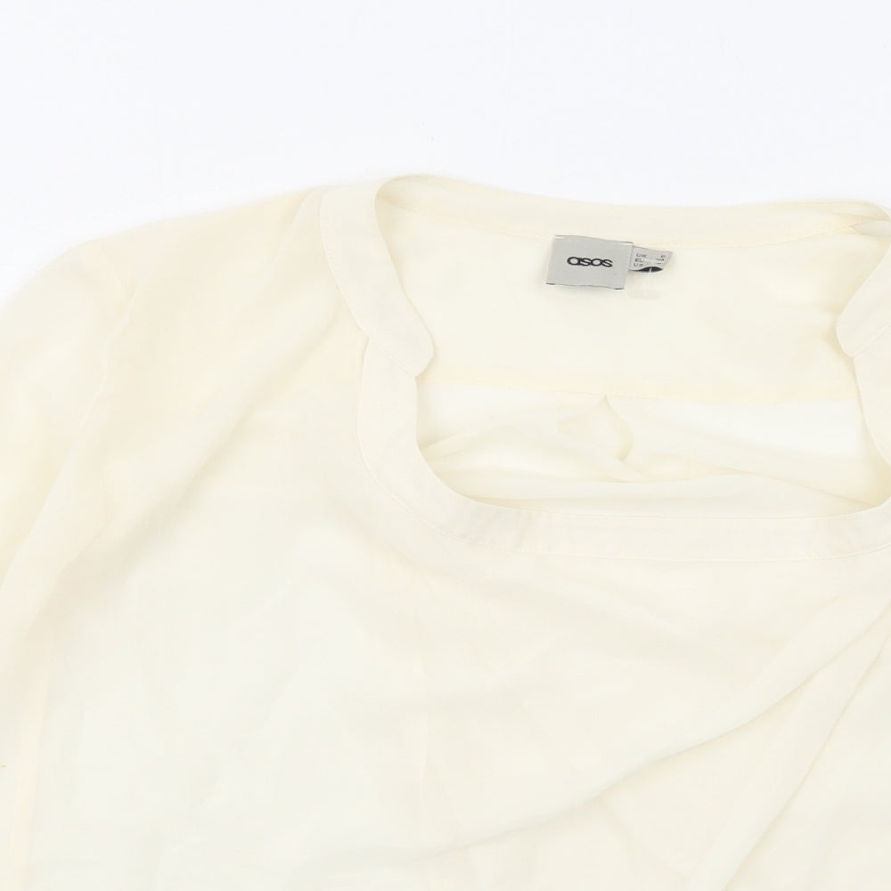 Womens UK Size 6 ASOS Ivory Basic Blouse