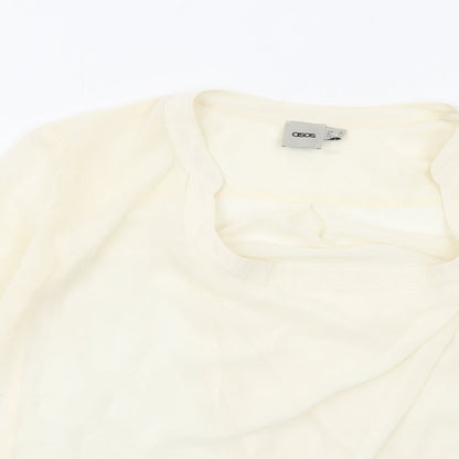 Womens UK Size 6 ASOS Ivory Basic Blouse