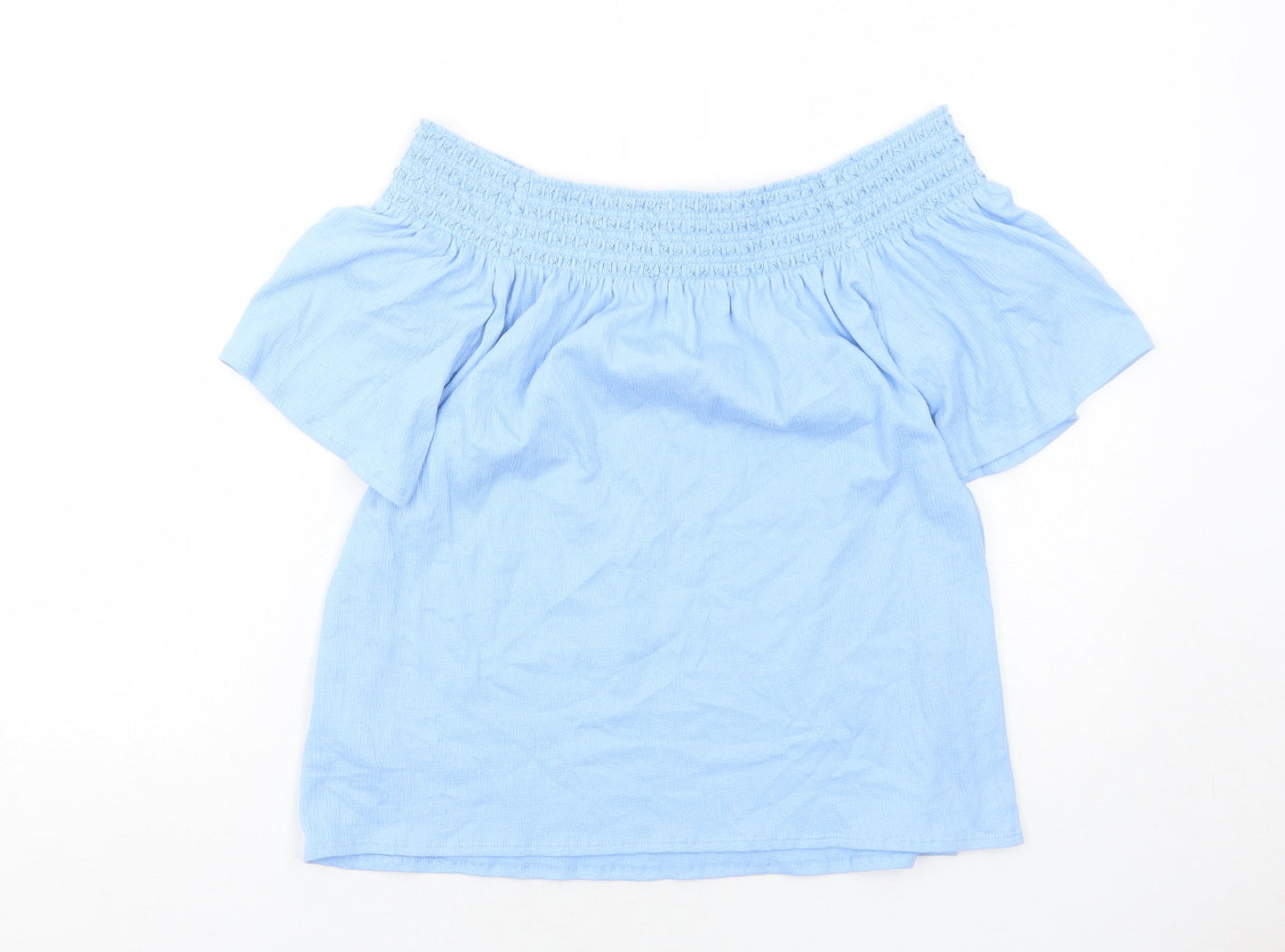 Womens UK Size 10 Marks and Spencer Blue Basic Blouse