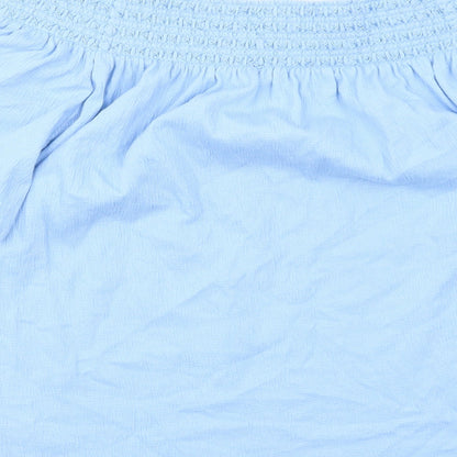 Womens UK Size 10 Marks and Spencer Blue Basic Blouse