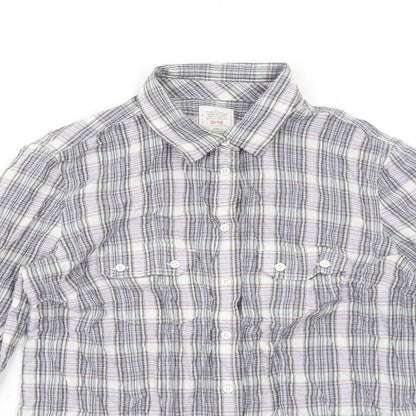Womens UK Size 8 Gap Purple Basic Button-Up