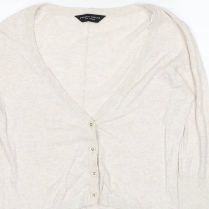 Womens UK Size 12 Dorothy Perkins Beige Cardigan Jumper