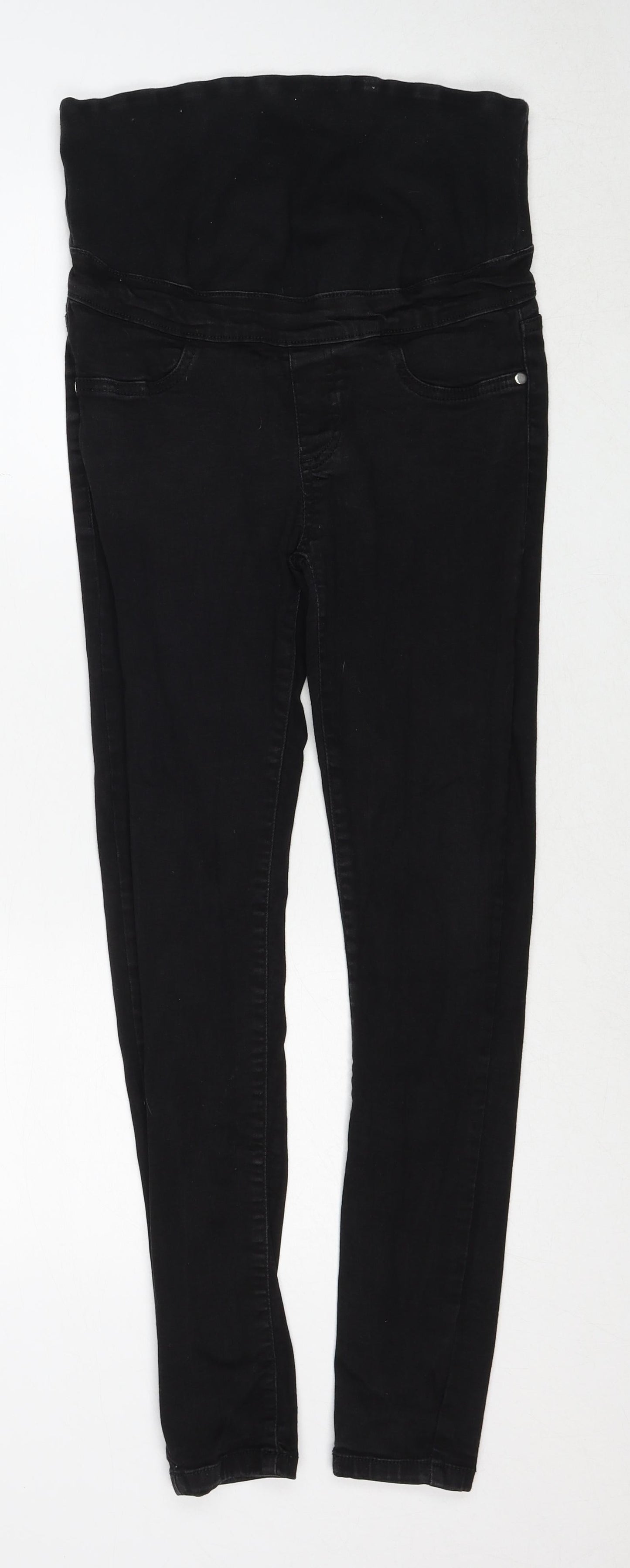 Boohoo Womens Black Cotton Skinny Jeans Size 8 Regular