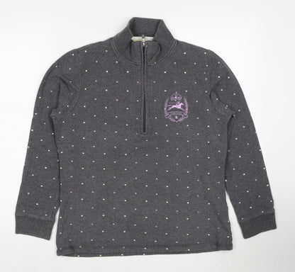 Tottie Girls Grey Polka Dot Cotton Pullover Sweatshirt Size L Pullover