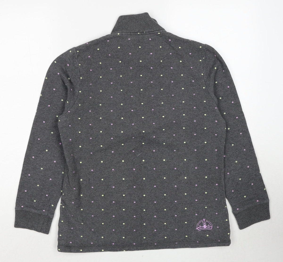 Tottie Girls Grey Polka Dot Cotton Pullover Sweatshirt Size L Pullover