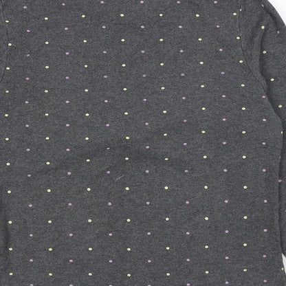 Tottie Girls Grey Polka Dot Cotton Pullover Sweatshirt Size L Pullover