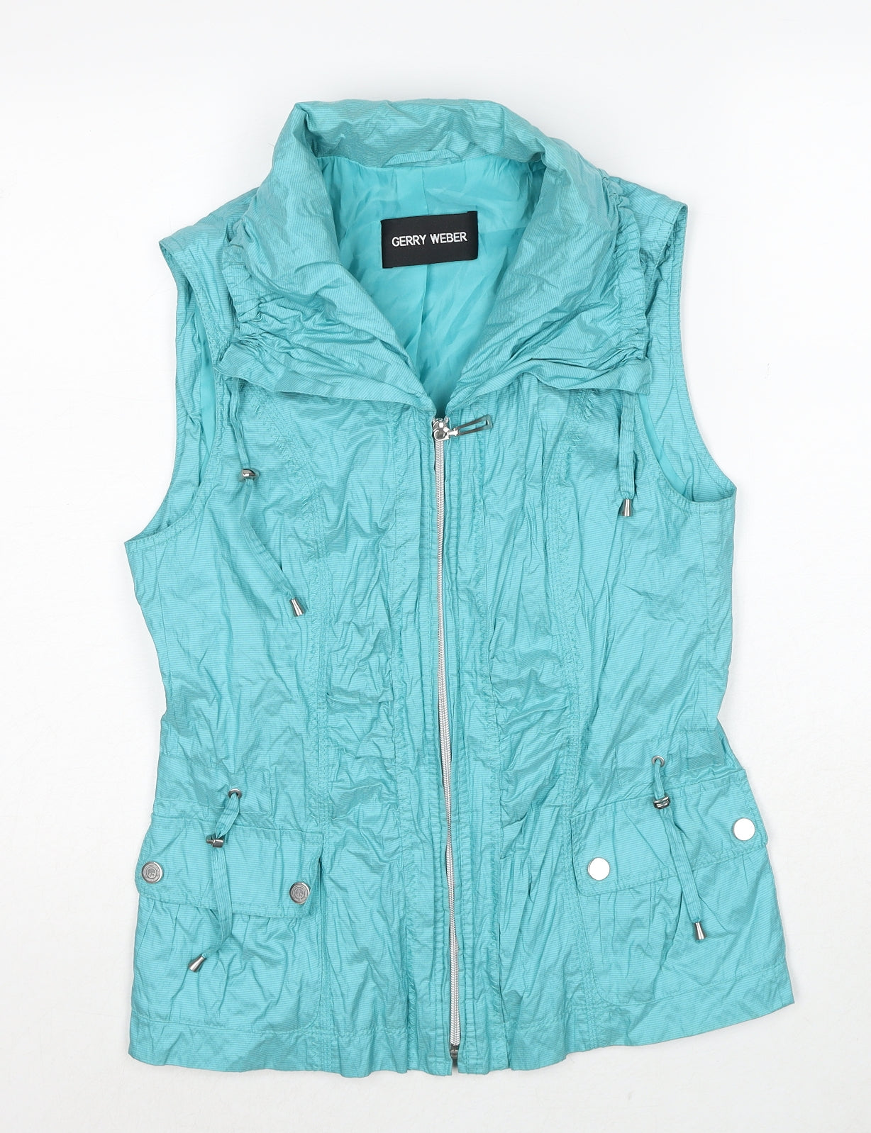 Gerry Weber Womens Blue Gilet Jacket Size 12 Zip