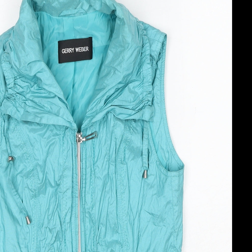 Gerry Weber Womens Blue Gilet Jacket Size 12 Zip