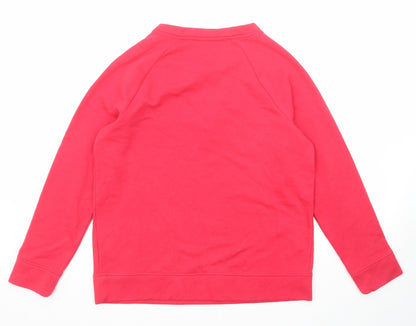 Bonprix Womens Pink Cotton Pullover Sweatshirt Size S Pullover
