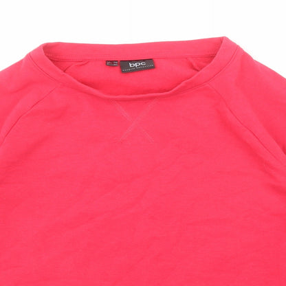 Bonprix Womens Pink Cotton Pullover Sweatshirt Size S Pullover