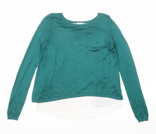 Womens UK Size XS H&M Green Pullover Jumper