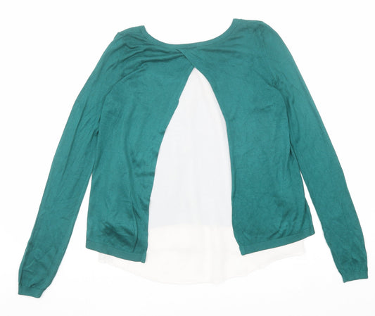 Womens UK Size XS H&M Green Pullover Jumper