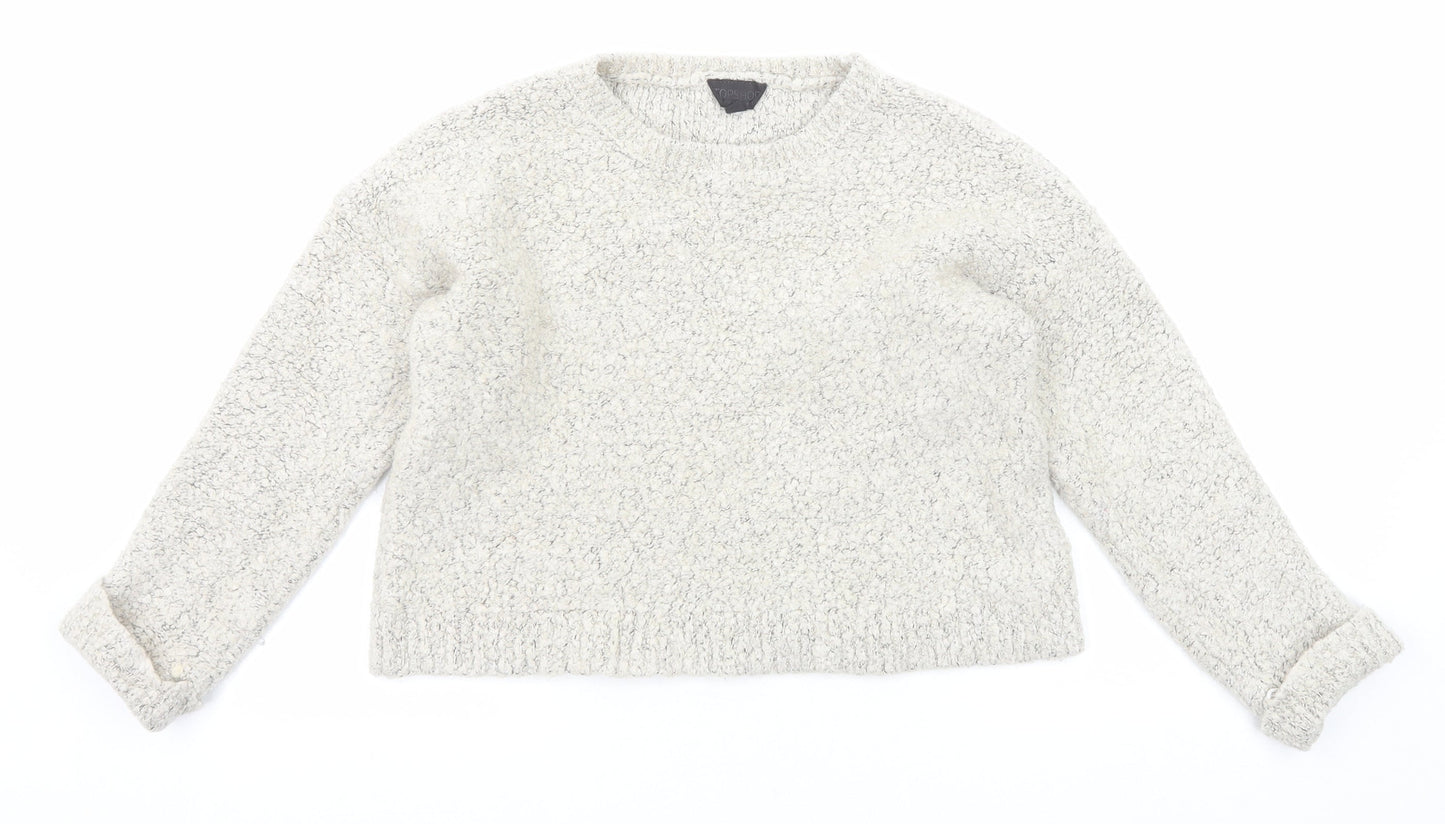 Womens UK Size 10 Topshop Grey Pullover Jumper