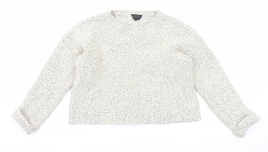 Womens UK Size 10 Topshop Grey Pullover Jumper