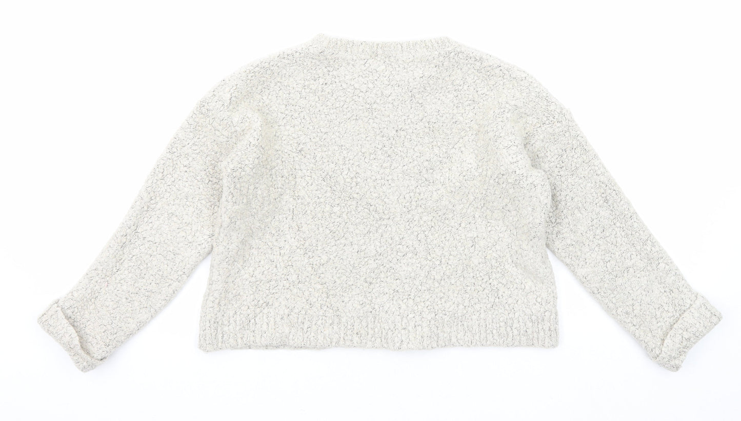 Womens UK Size 10 Topshop Grey Pullover Jumper