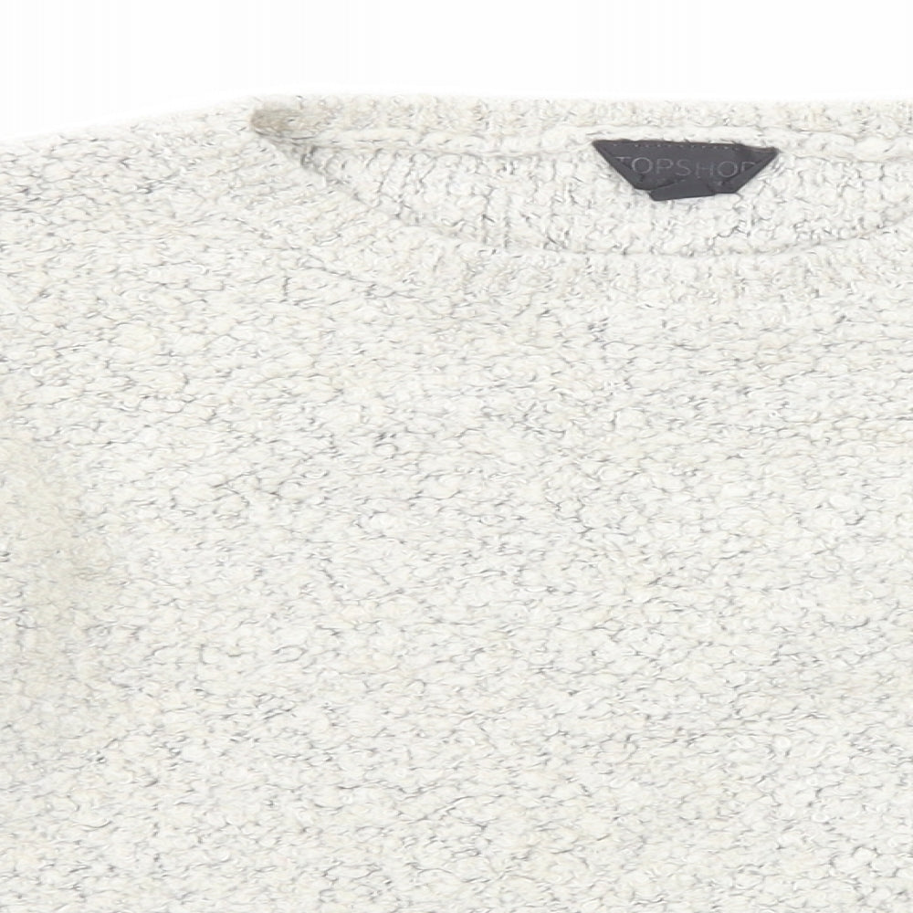 Womens UK Size 10 Topshop Grey Pullover Jumper