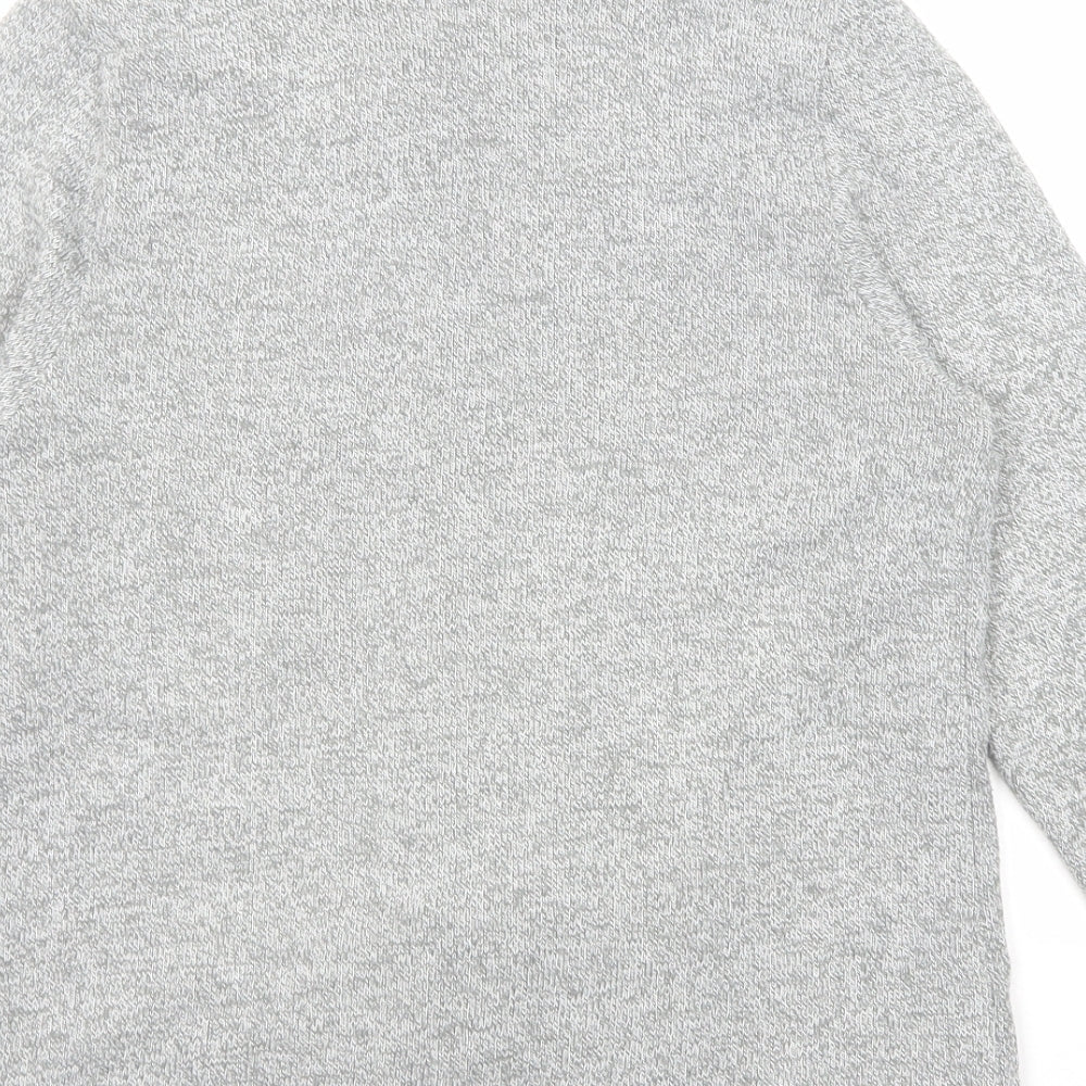 Envy Womens Grey V-Neck Acrylic Pullover Jumper Size S - Twin Set