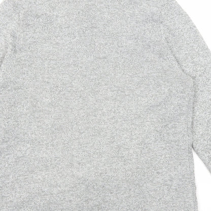 Envy Womens Grey V-Neck Acrylic Pullover Jumper Size S - Twin Set