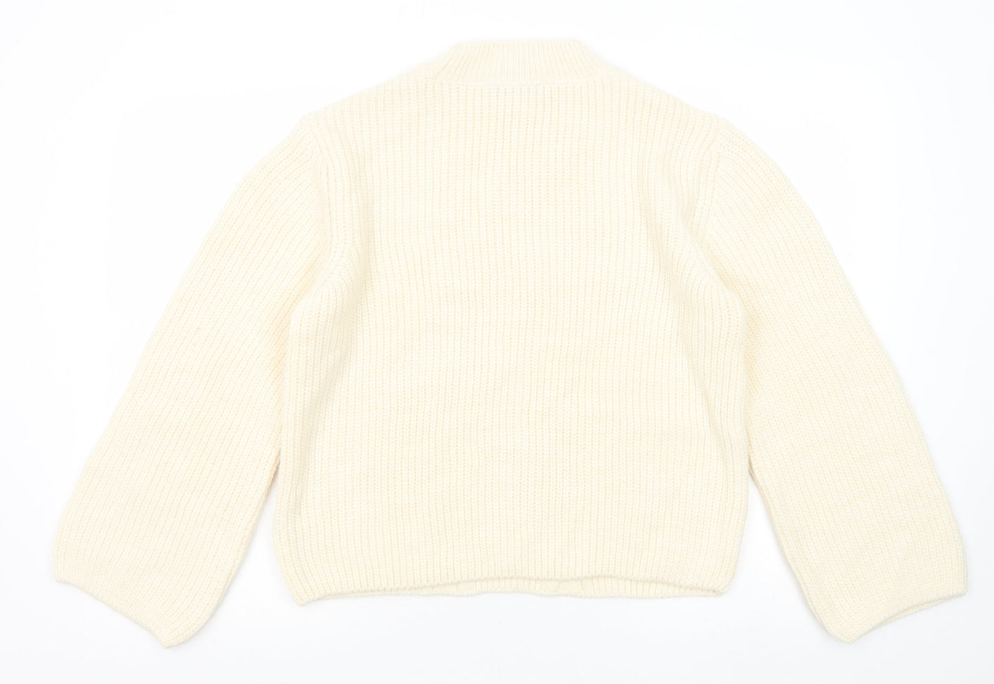 Womens UK Size M Marks and Spencer White Pullover Jumper