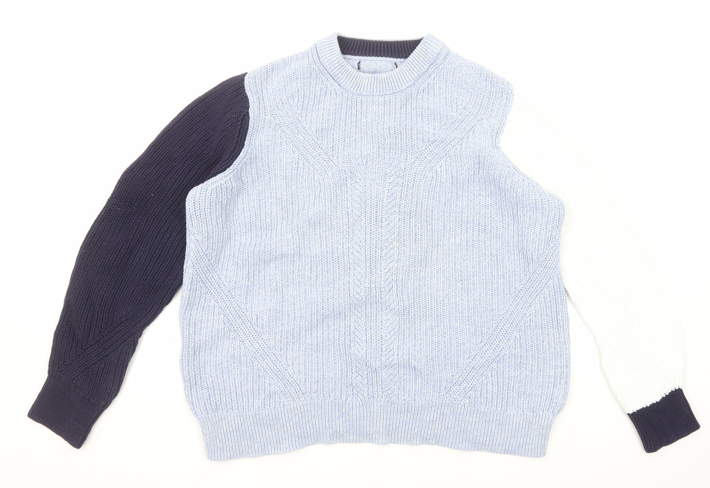 Womens UK Size L Marks and Spencer Blue Pullover Jumper
