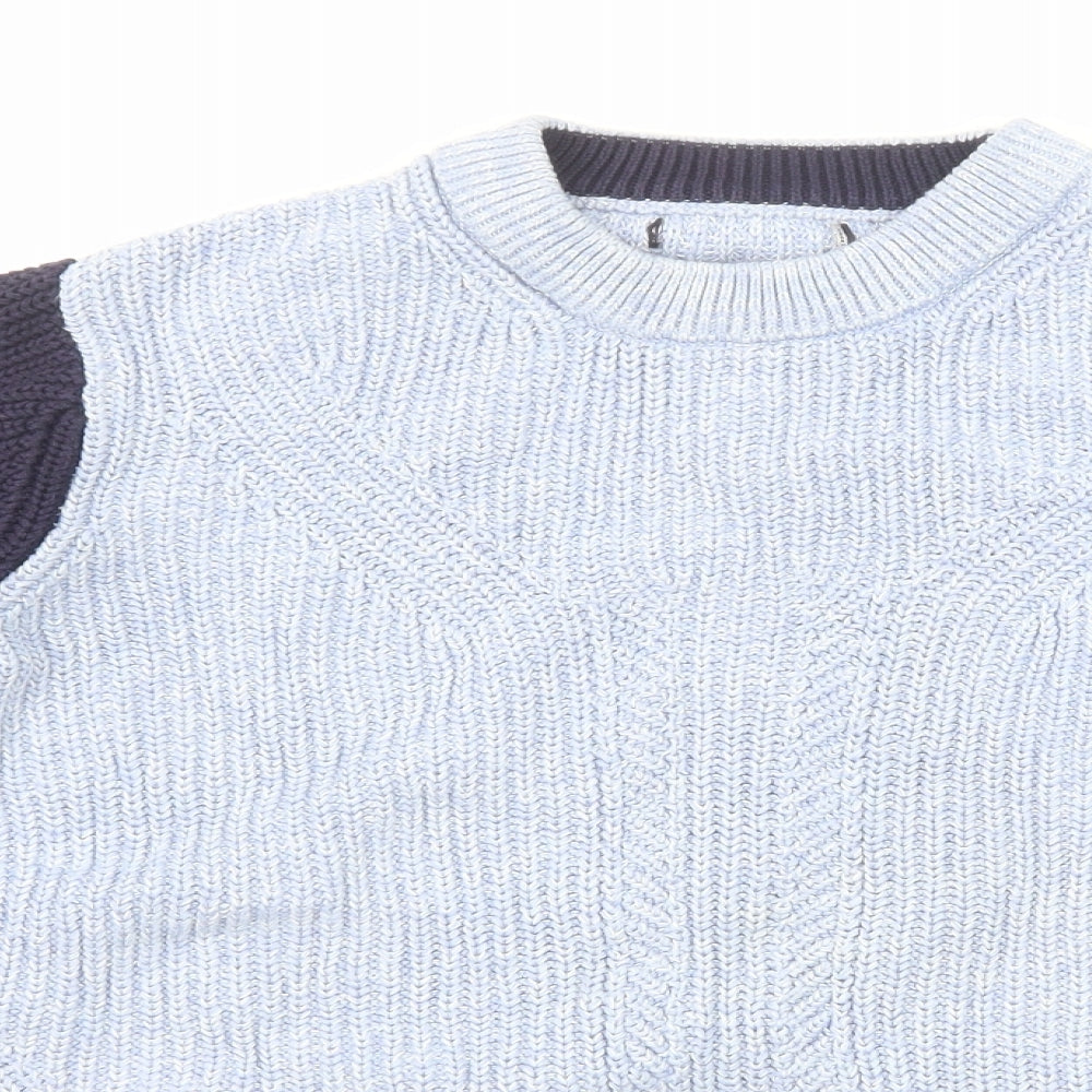 Womens UK Size L Marks and Spencer Blue Pullover Jumper