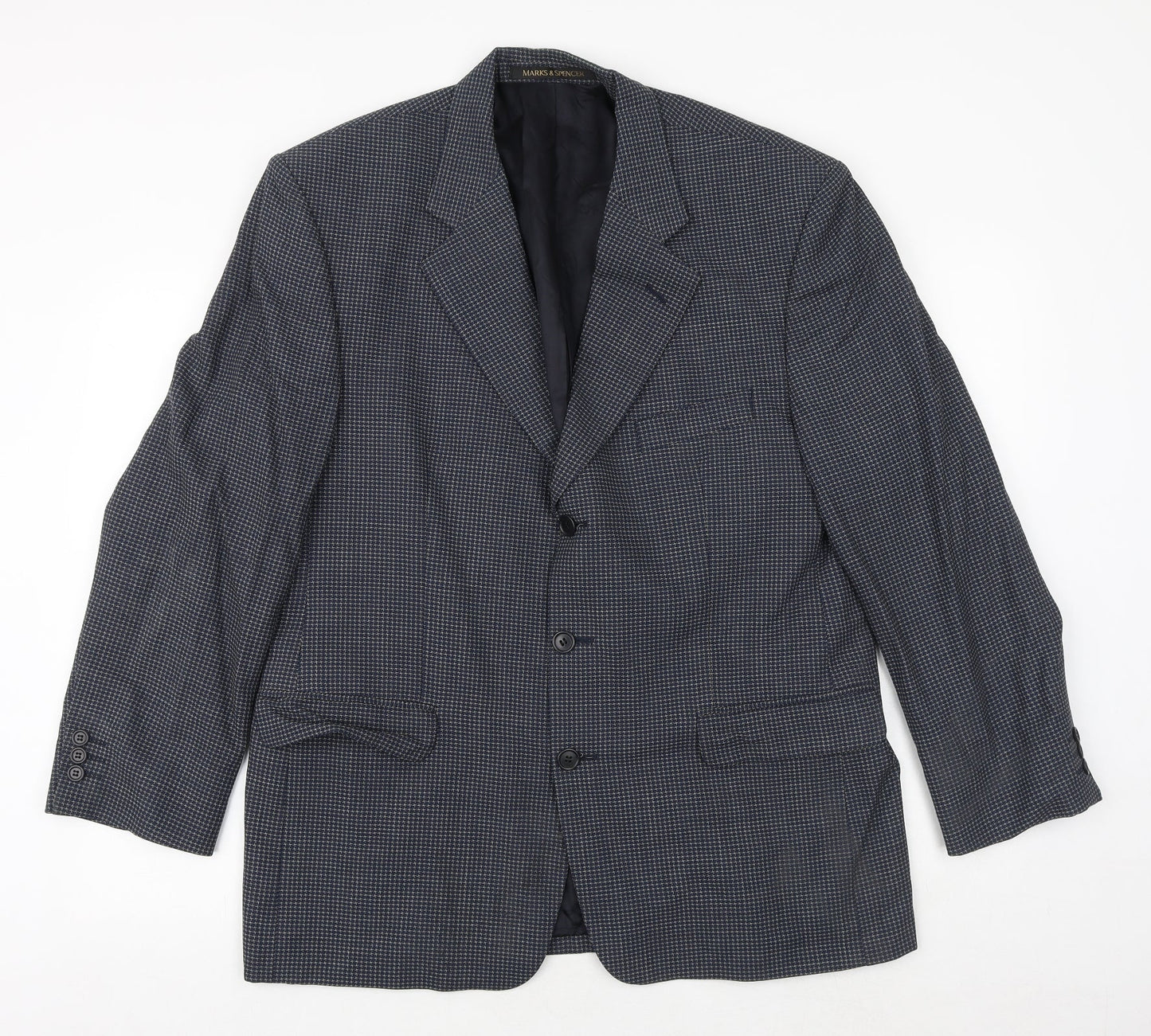 Mens UK Size 42 Marks and Spencer Regular Blue Suit Jacket