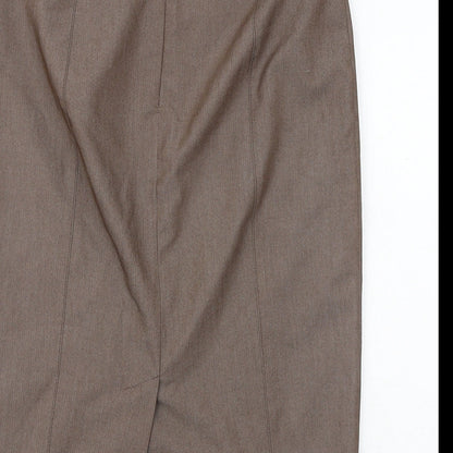 NEXT Womens Brown Polyester A-Line Skirt Size 10 Zip