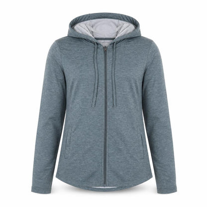 32 Degrees Womens Blue Polyester Full Zip Hoodie Size S Zip
