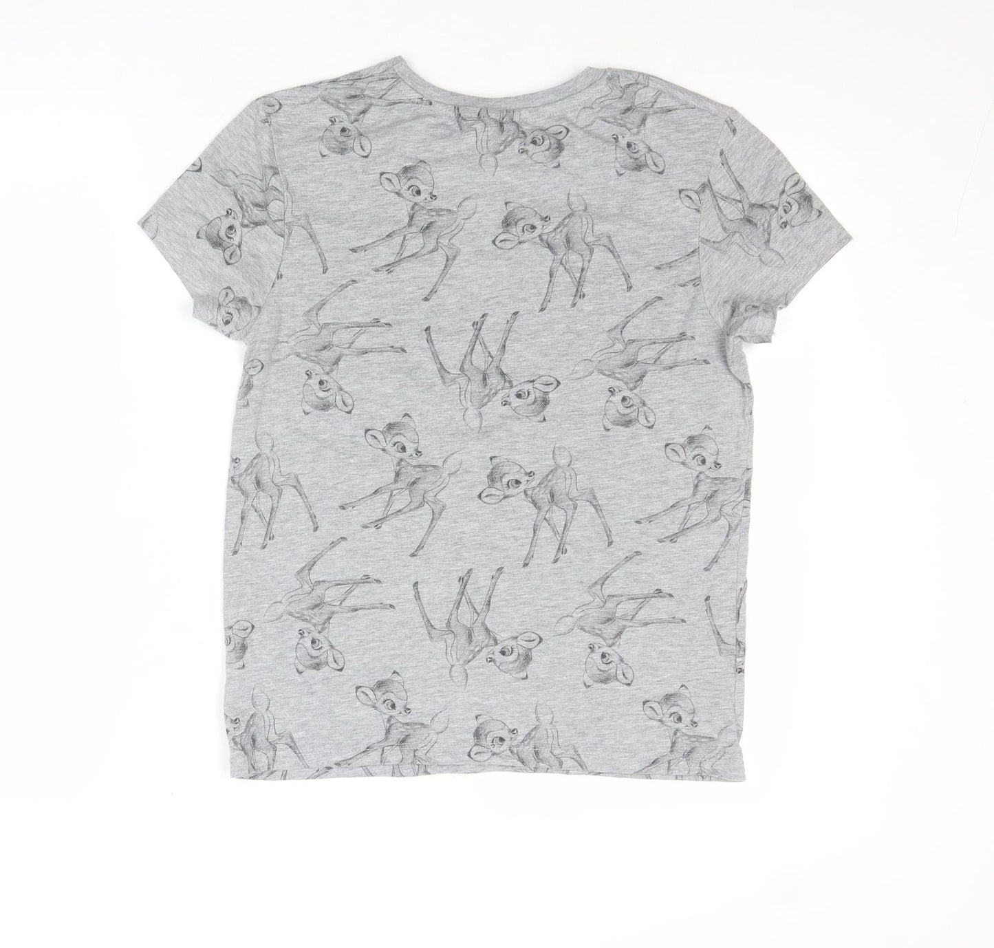 Womens UK Size 10 Disney Grey Basic T-Shirt