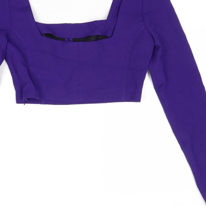 Womens UK Size XS Zara Purple Cropped Tank