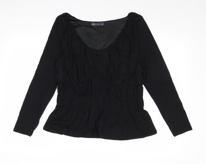 Womens UK Size 14 Marks and Spencer Black Basic Blouse