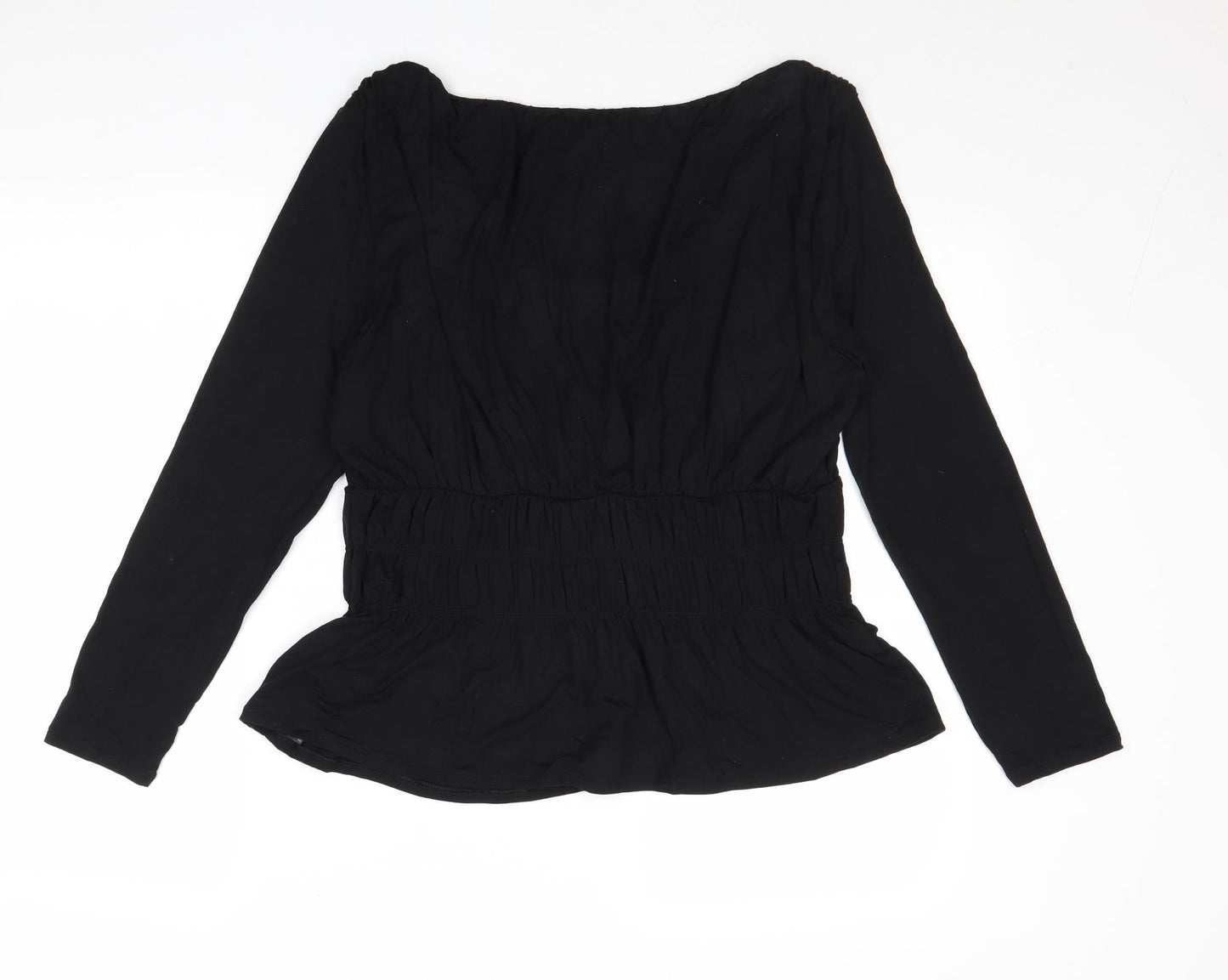 Womens UK Size 14 Marks and Spencer Black Basic Blouse