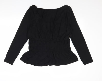 Womens UK Size 14 Marks and Spencer Black Basic Blouse