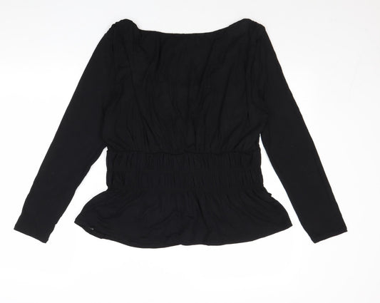 Womens UK Size 14 Marks and Spencer Black Basic Blouse