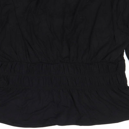 Womens UK Size 14 Marks and Spencer Black Basic Blouse
