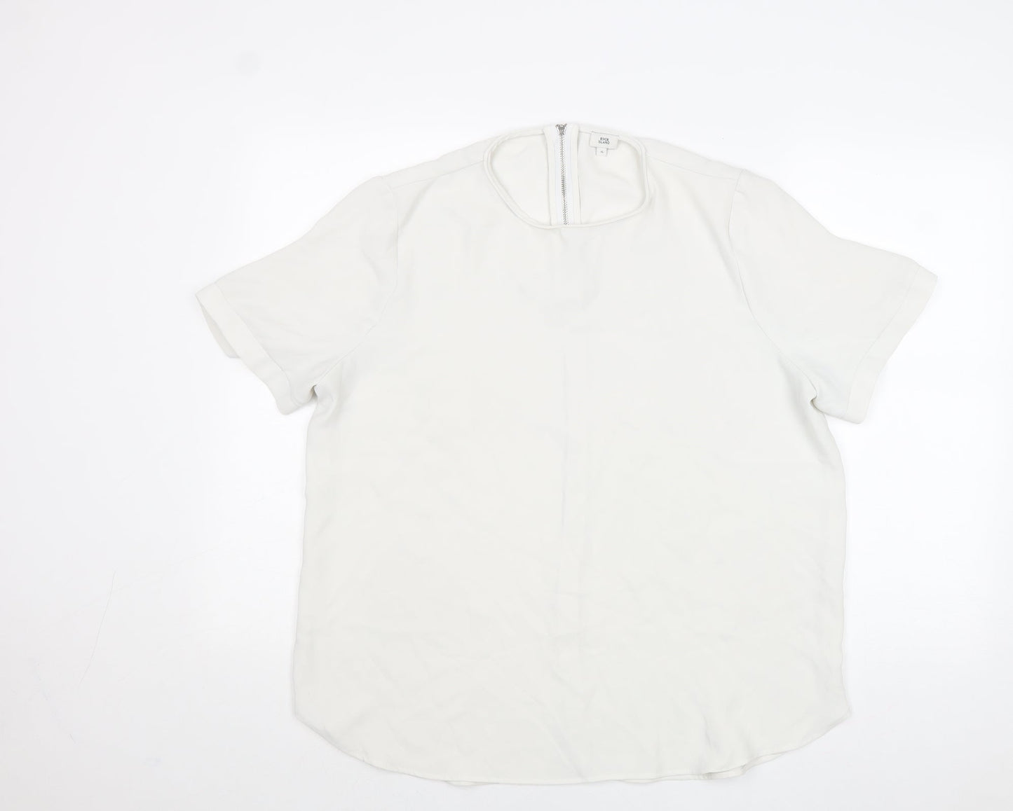 Womens UK Size 16 River Island White Basic Blouse
