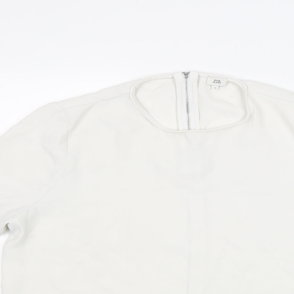 Womens UK Size 16 River Island White Basic Blouse