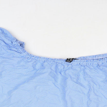 Womens UK Size 12 New Look Blue Basic Blouse