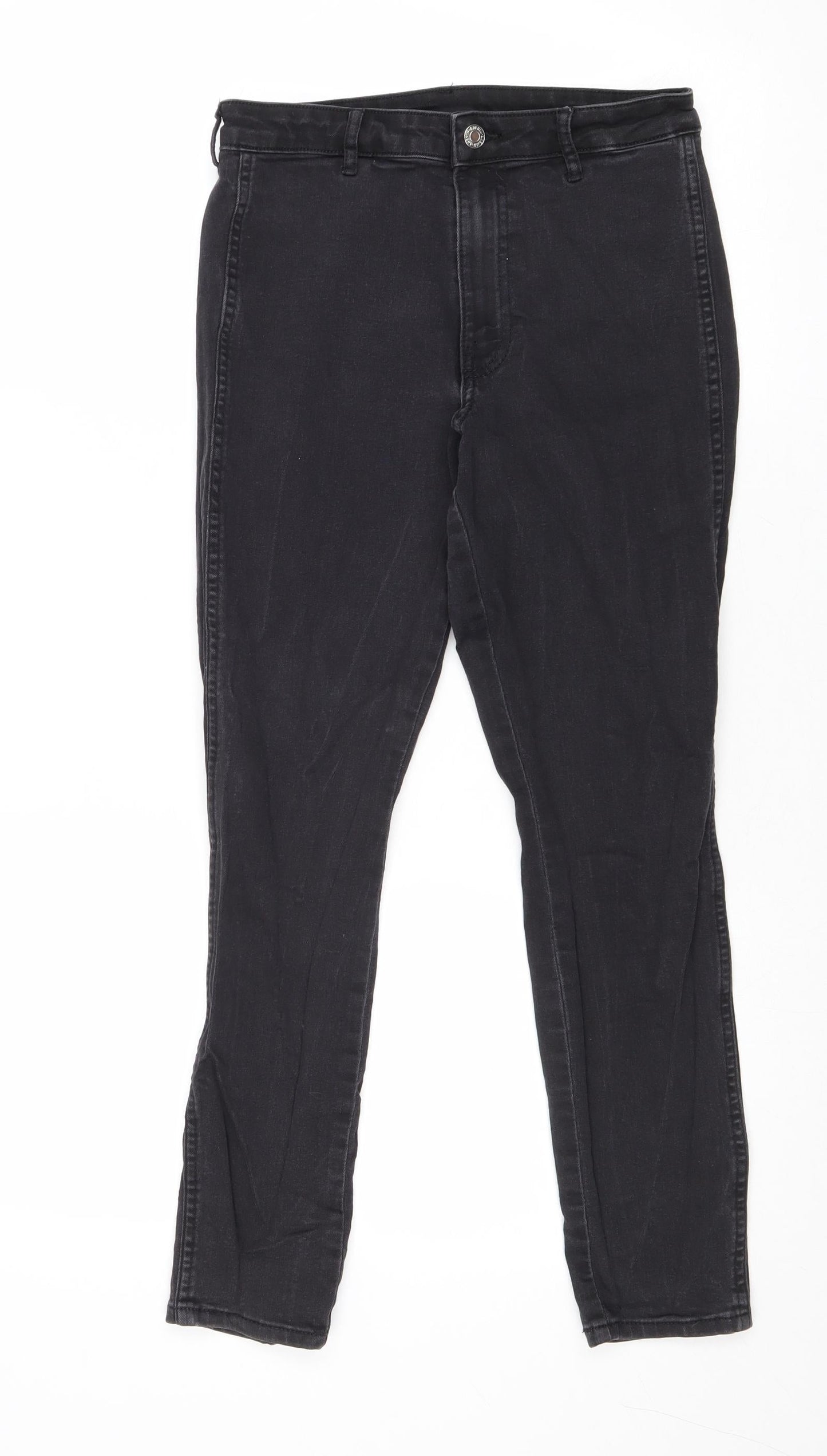 Womens UK Size 10 H&M Regular Fit Skinny Grey Jeans