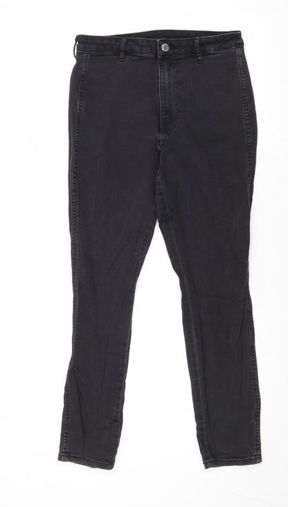 Womens UK Size 10 H&M Regular Fit Skinny Grey Jeans