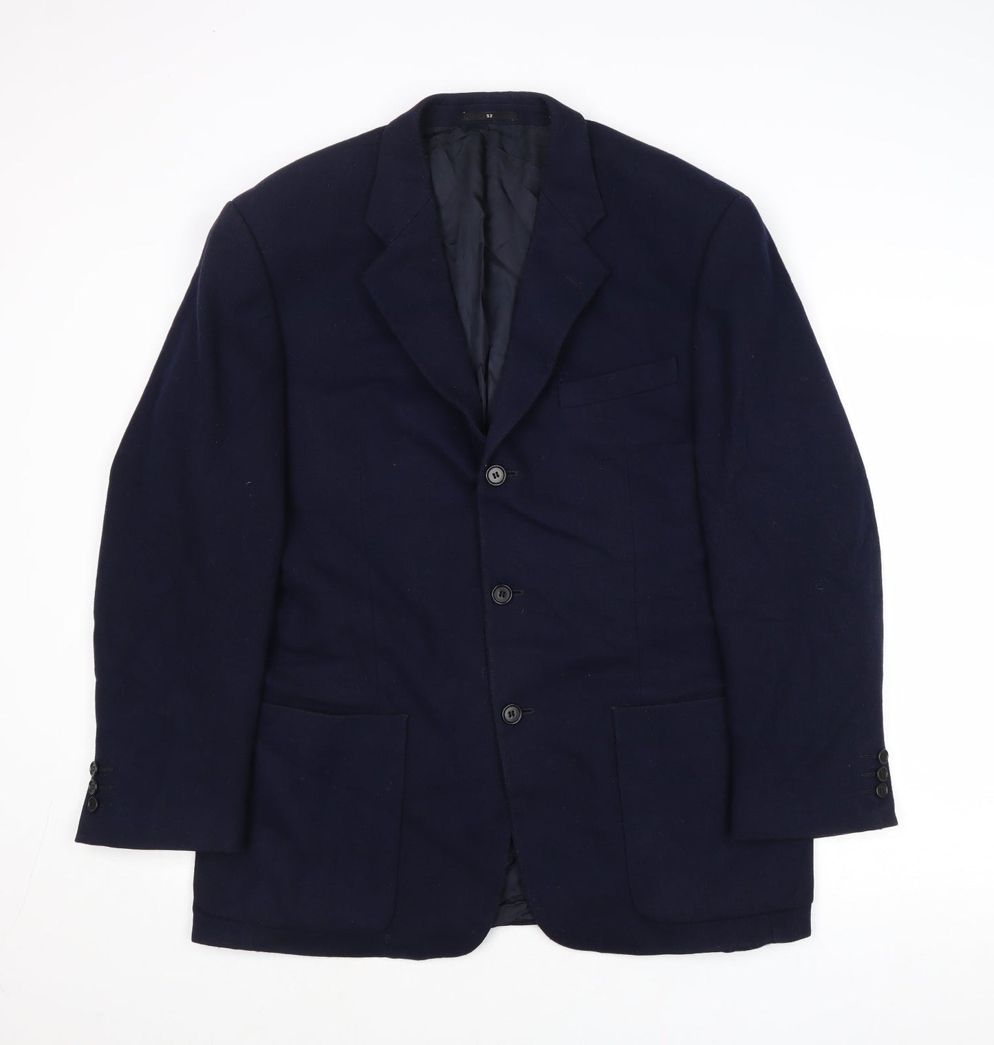 Yves Gerard Mens Blue Wool Jacket Suit Jacket Size 44 Regular