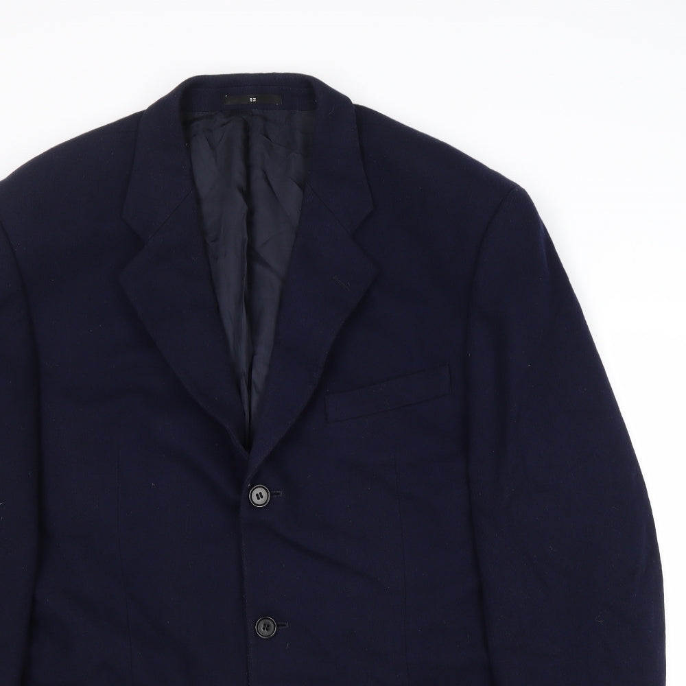Yves Gerard Mens Blue Wool Jacket Suit Jacket Size 44 Regular