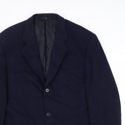 Yves Gerard Mens Blue Wool Jacket Suit Jacket Size 44 Regular