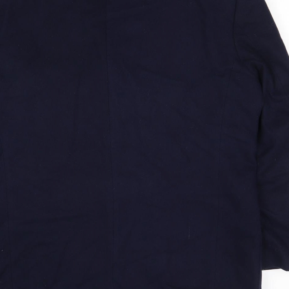 Yves Gerard Mens Blue Wool Jacket Suit Jacket Size 44 Regular