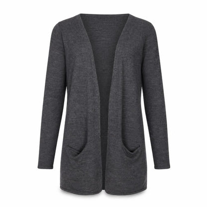 South Womens Grey V-Neck Acrylic Cardigan Jumper Size 8