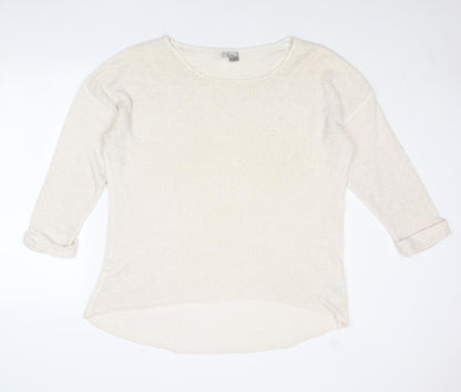 Womens UK Size M Divided by H&M Ivory Pullover Jumper