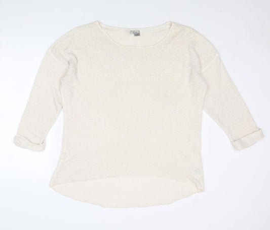 Womens UK Size M Divided by H&M Ivory Pullover Jumper