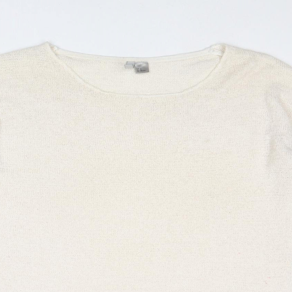 Womens UK Size M Divided by H&M Ivory Pullover Jumper